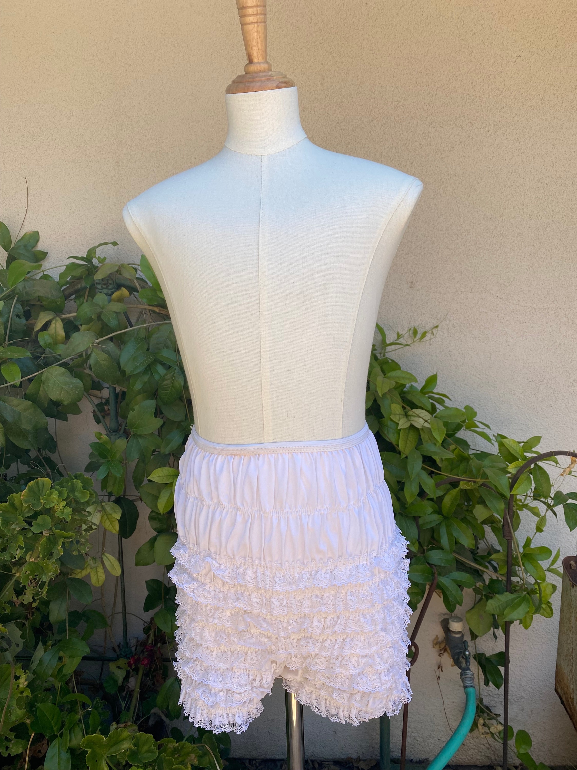 White Lace Ruffle Shorts - Etsy