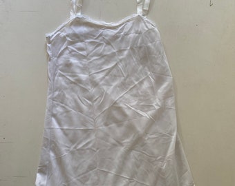 Vintage Toddler White Sweetheart Maxi Slip A-line Full Length Slip Dress Size 3T