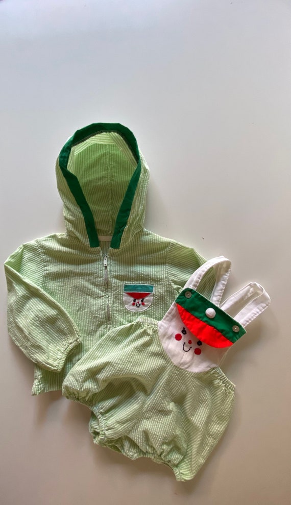 70s Toddler "Toy Soldier" Bubble Romper & Jacket G