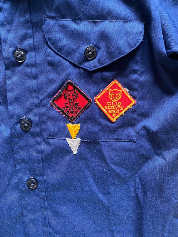 Vintage Cub Scout Uniform Shirt with Patches BSA Offi… - Gem