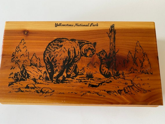 Vintage 60s Yellowstone National Park Jewelry Box