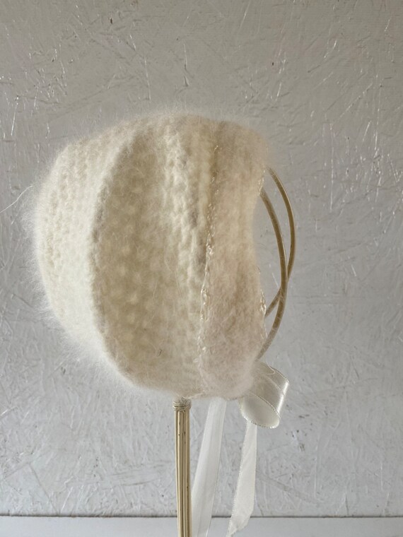 Vintage Collection of Baby Girl Hats Angora Bonne… - image 7