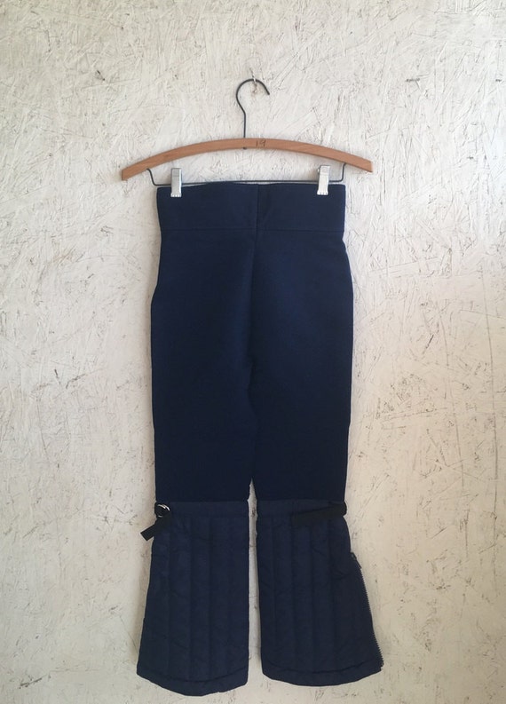 Vintage Kids Ski Pants, 1980's Retro Navy Blue Sn… - image 2