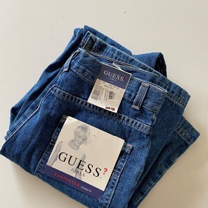 Vintage NWT Girls Guess Jeans Stone Wash Carpenter Jeans Relaxed Fit Deadstock Jeans Youth Size 16 Waist 26