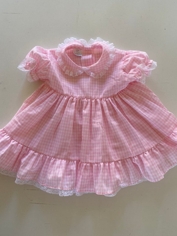 Vintage Baby Mini World Pinafore Lace Apron Dress… - image 4