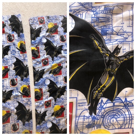 Vintage 90s Batman Curtain Panels Set Of 2 Kids Room Curtains Etsy