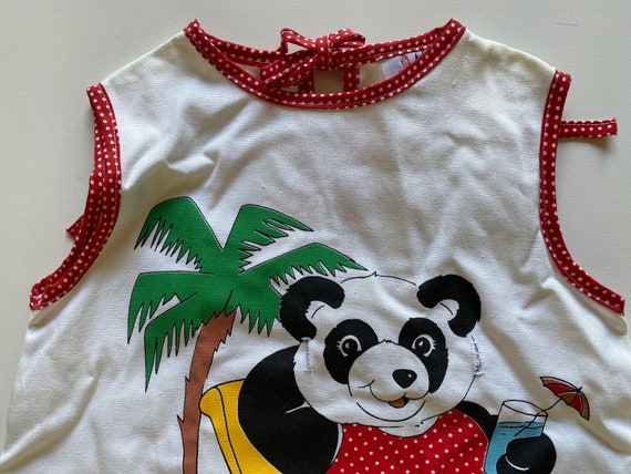 Vintage NWT Kids "Lounging Panda" Dress // A-line… - image 2