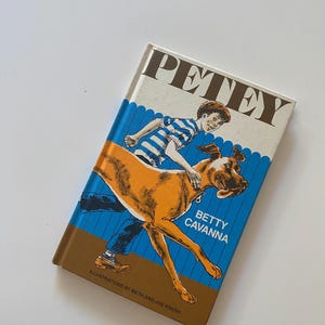 Vintage Petey Book Boy and His Great Dane Dog Childrens Chapter Book Hardback Weekly Reader Books 144 Pages