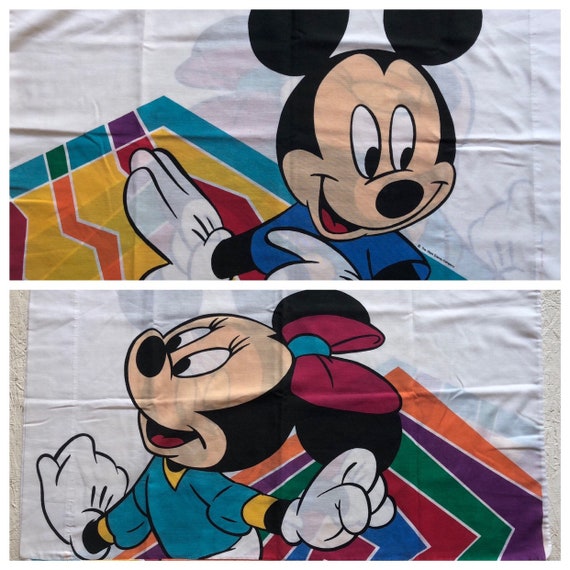 Minnie Mouse Pillowcase Walt Disney VINTAGE 60S 70S Mickey Mouse Pillow