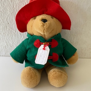 Vintage Large Paddington Bear Plush // Stuffed Bear from Darkest Peru by Paddington & Co. Sears 18”