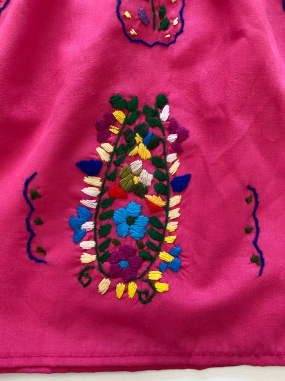 70s Deadstock Toddler Mexican Souvenir Dress Kids… - image 3