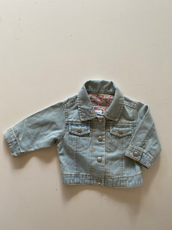 Vintage Baby Gap Denim Jacket Cotton Baby Light Bl