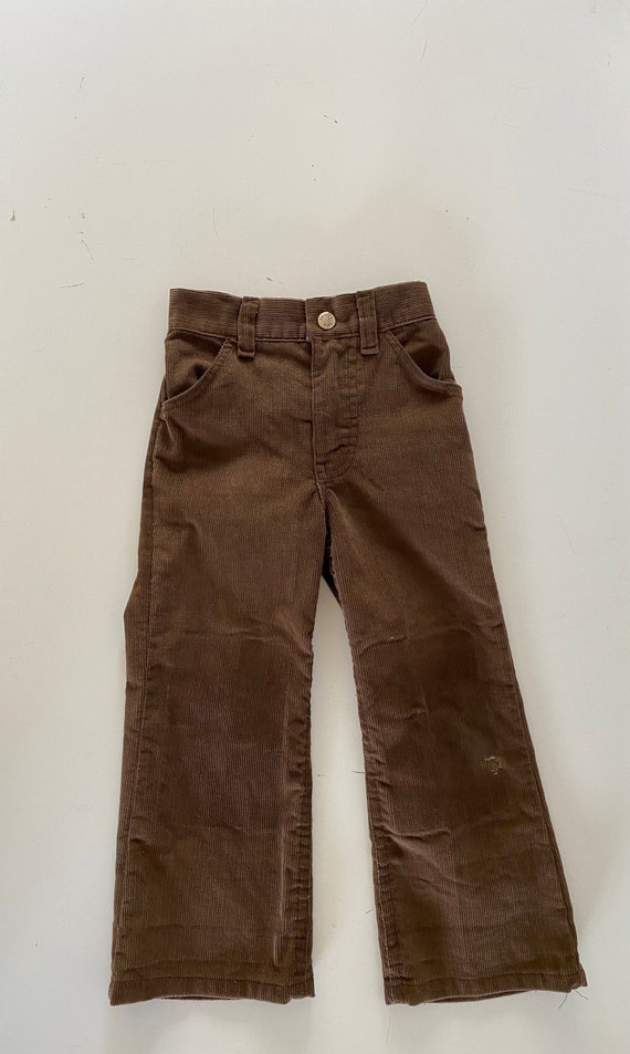 70s Kids Health-tex Flare Brown Cords Toddler Cor… - image 1