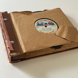 Vintage 50s Kids 78 RPM Vinyl Records Collection of 13 Three Billy Goats, Alphabet Song, Ten Little Airplanes, Snow White, and Many Others