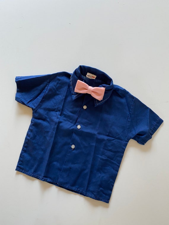 Vintage Toddler Boy Dress Shirt and Tie Set // 2-… - image 1