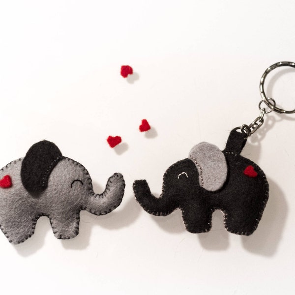 Felt in Love Elephant Brooch and Keychain tutorial