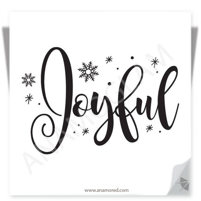 Joyful SVG & PNG Clipart design/ Cutting File for Cricut and | Etsy
