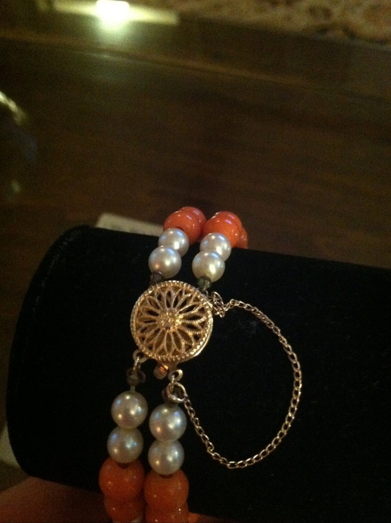 Very Fine Quality Antique Natural Coral and Pearl… - image 3