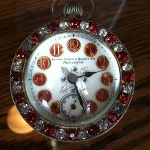 Extremely Rare Collectible 19th Century Bailey Banks and Biddle Diamante Glass Ball Clock