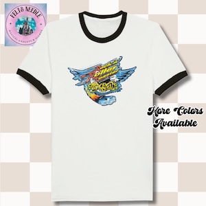 Vintage Style Distressed Aerosmith Rock &#39;n&#39; Rollercoaster T-Shirt | Distressed Disney MGM Studios Tee | Retro Concert Shirt