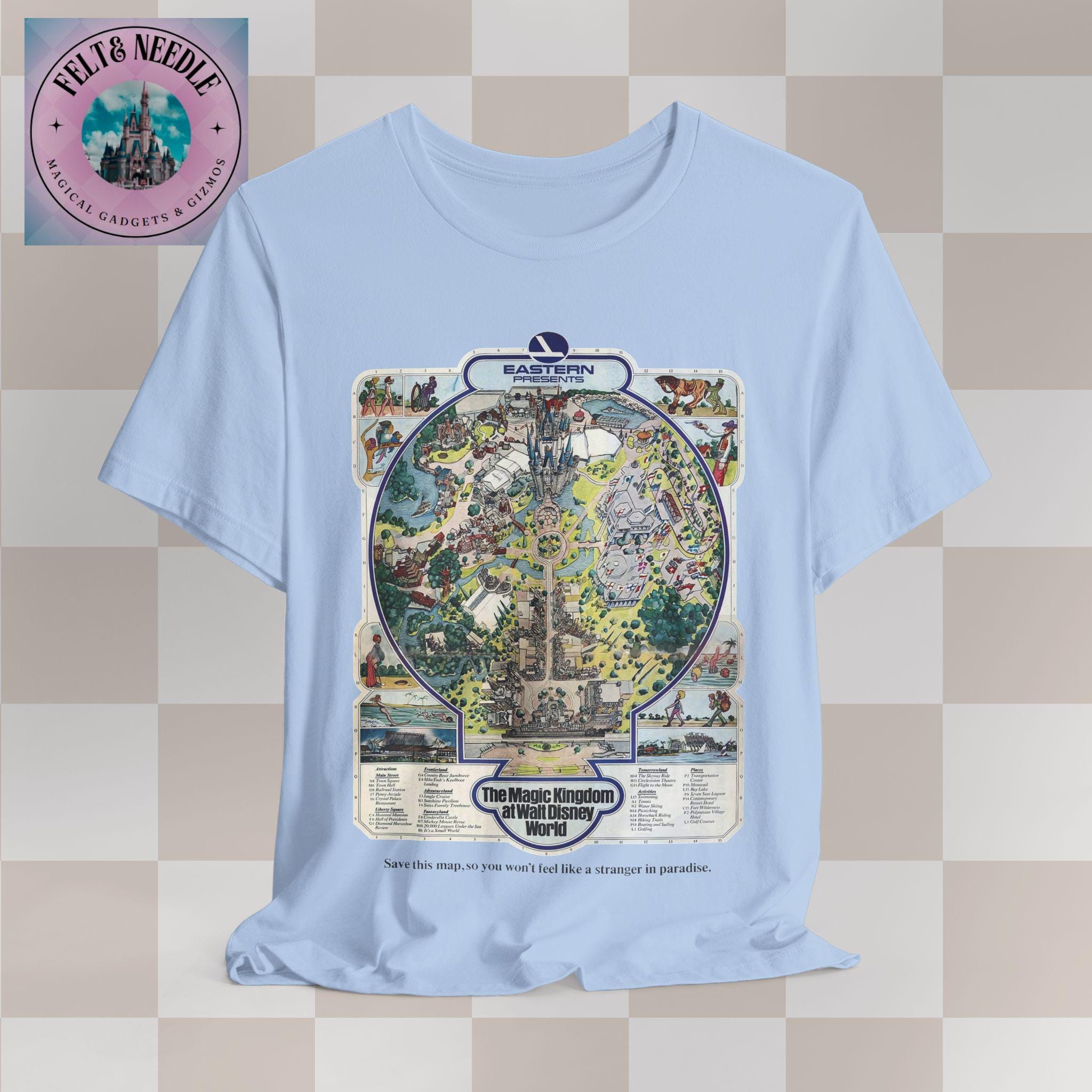 ヴィンテージ ディズニーワールド マジックキングダム マップ Tシャツ 