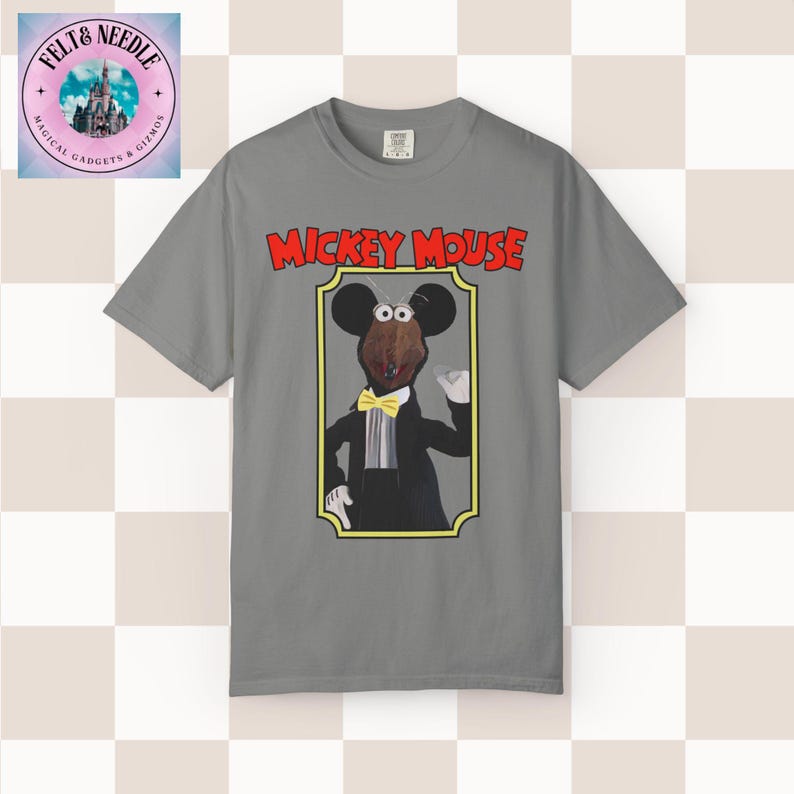 Comfort Colors Rizzo the Rat Mickey Mouse Muppet Vision 3D T-shirt | Disney World Granite