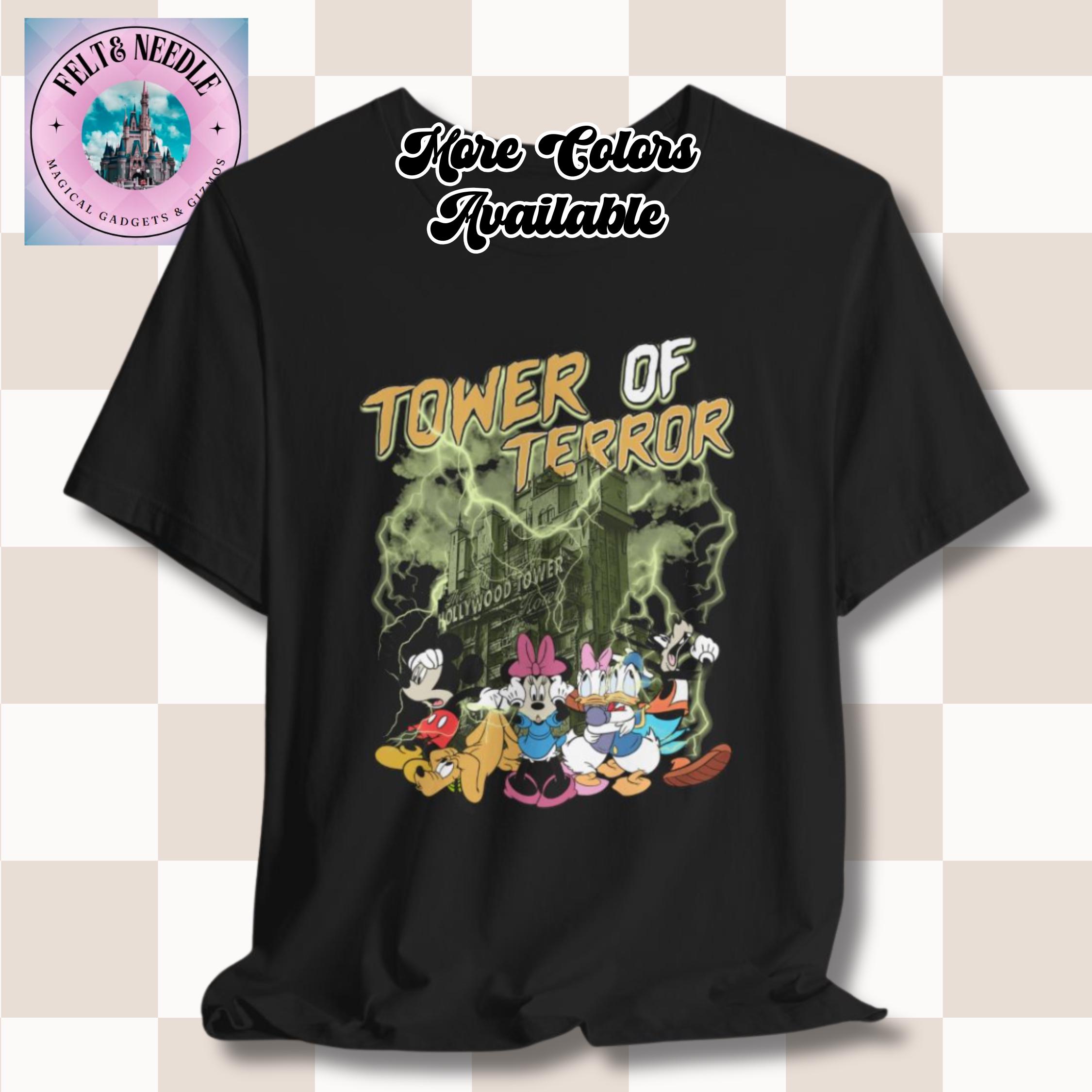 Disney Tower of Terror Unisex T-shirt, Mickey Mouse, Goofy, Minnie