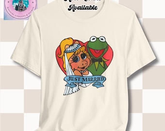 Maglietta Kermit & Miss Piggy Just Married 2026 / Maglietta Muppet da matrimonio