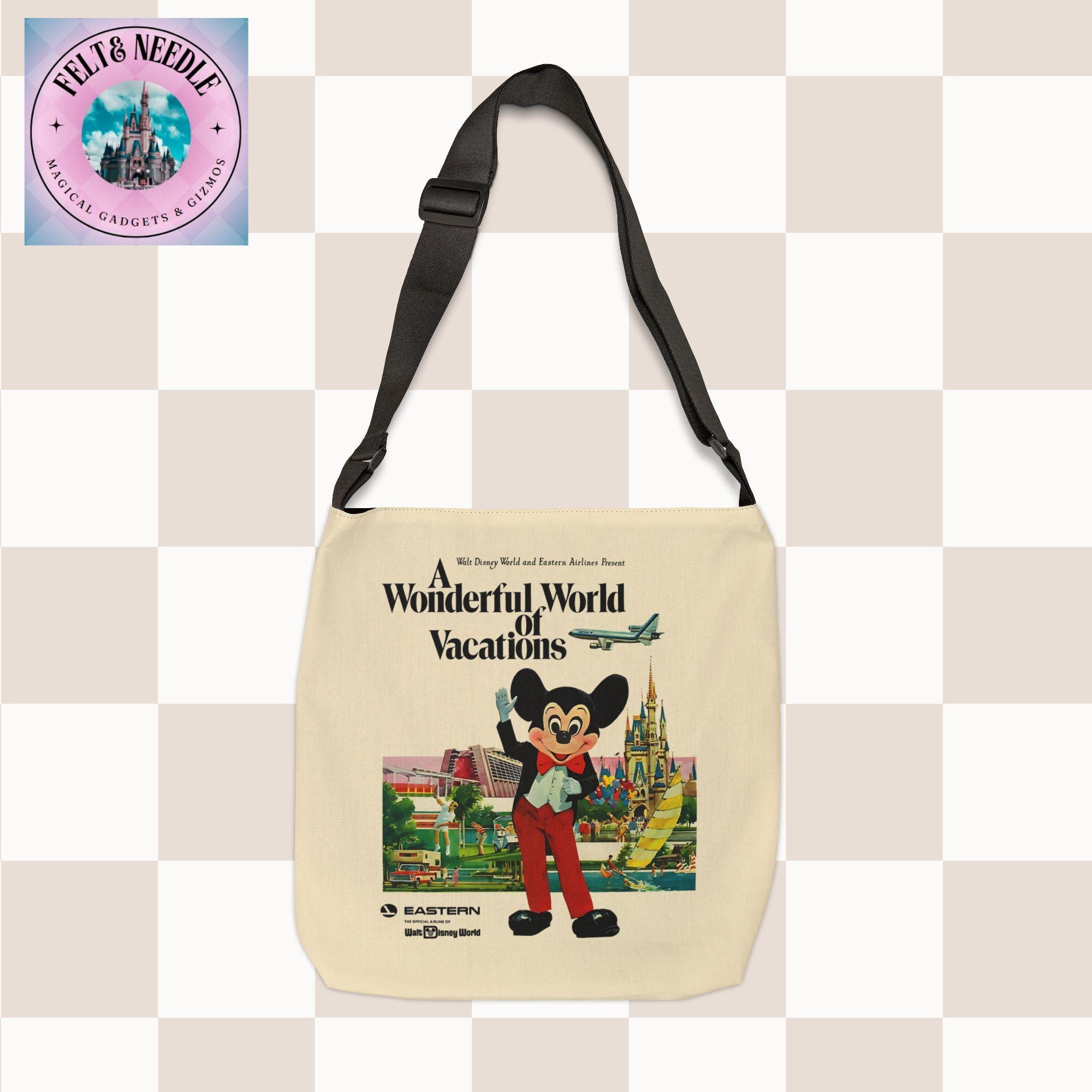 Vintage Disney World Vacationtote Bag, Cinderellas Castle, Mickey