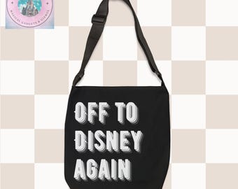 Di nuovo a Disney, borsa tote a tema Disney, regalo per fan Disney, borsa tote per le vacanze Disney, borsa tote Disneyland, borsa tote per il viaggio Disney