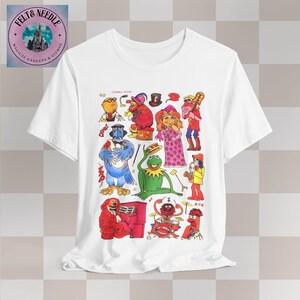 Retro Muppets 1970s Vintage Pattern T-Shirt, Tee Shirt, Unisex Top, Short Sleeve Apparel, Fun Graphic Clothing image 2