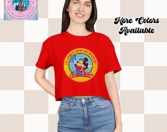 Disney World Epcot World Showcase Women's Crop Tee Mickey Mouse Traveler Shirt, Women's Graphic Tee, Disney Crop Top, Disney Vacation Shirt,