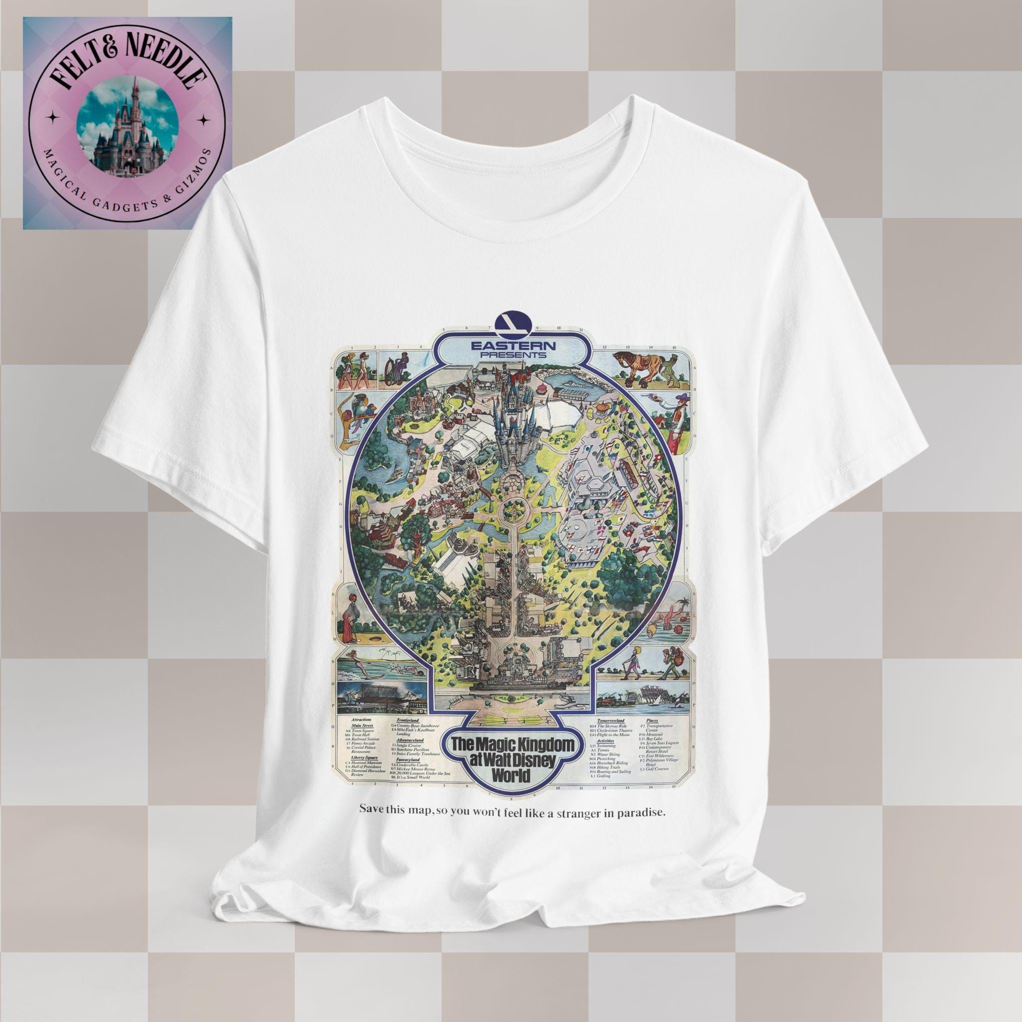 ヴィンテージ ディズニーワールド マジックキングダム マップ Tシャツ 