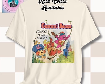 Disney Gummi Bears Retro Cartoon Unisex Tee Shirt, Disney Channel Apparel, Vintage 80s Nostalgia Top, Short Sleeve Tshirt, Gift for Disney