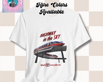 Disney Monorail Unisex Tee, Theme Park Shirt, Magical Vacation Top, Highway in the Sky T-Shirt, Disneyland Apparel