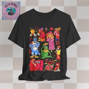 Retro Muppets 1970s Vintage Pattern T-Shirt, Tee Shirt, Unisex Top, Short Sleeve Apparel, Fun Graphic Clothing image 7