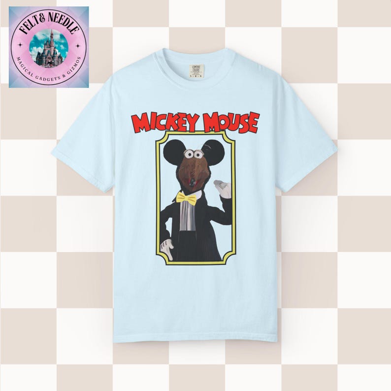 Comfort Colors Rizzo the Rat Mickey Mouse Muppet Vision 3D T-shirt | Disney World Chambray