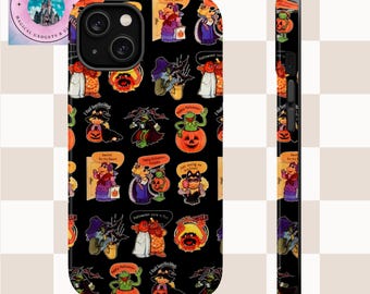 Retro Muppets Halloween Magnetic Tough Case, Spooky Cartoon Phone Cover, Festive Pattern Phone Case, Creepy Puppet Phone Protector, Vintage