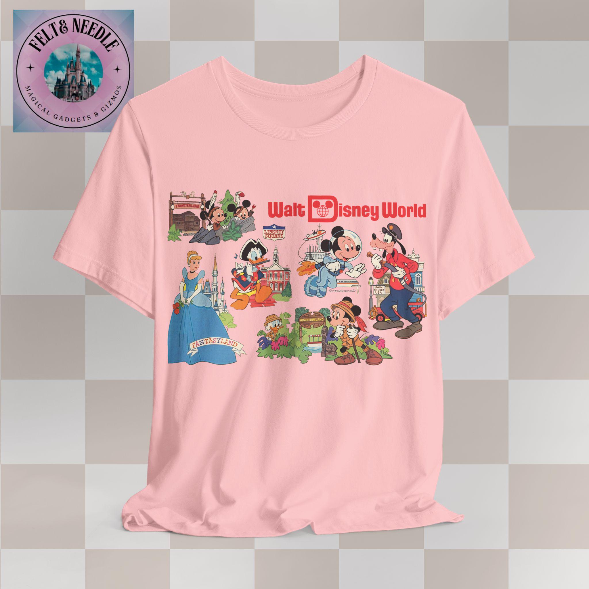Vintage Walt Disney World Lands Tee, Mickey and Friends T-shirt