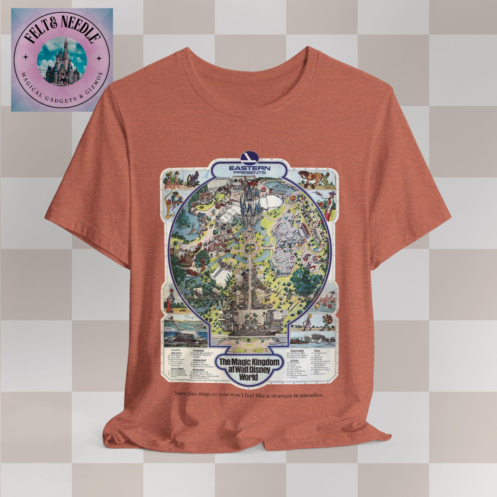 ヴィンテージ ディズニーワールド マジックキングダム マップ Tシャツ 