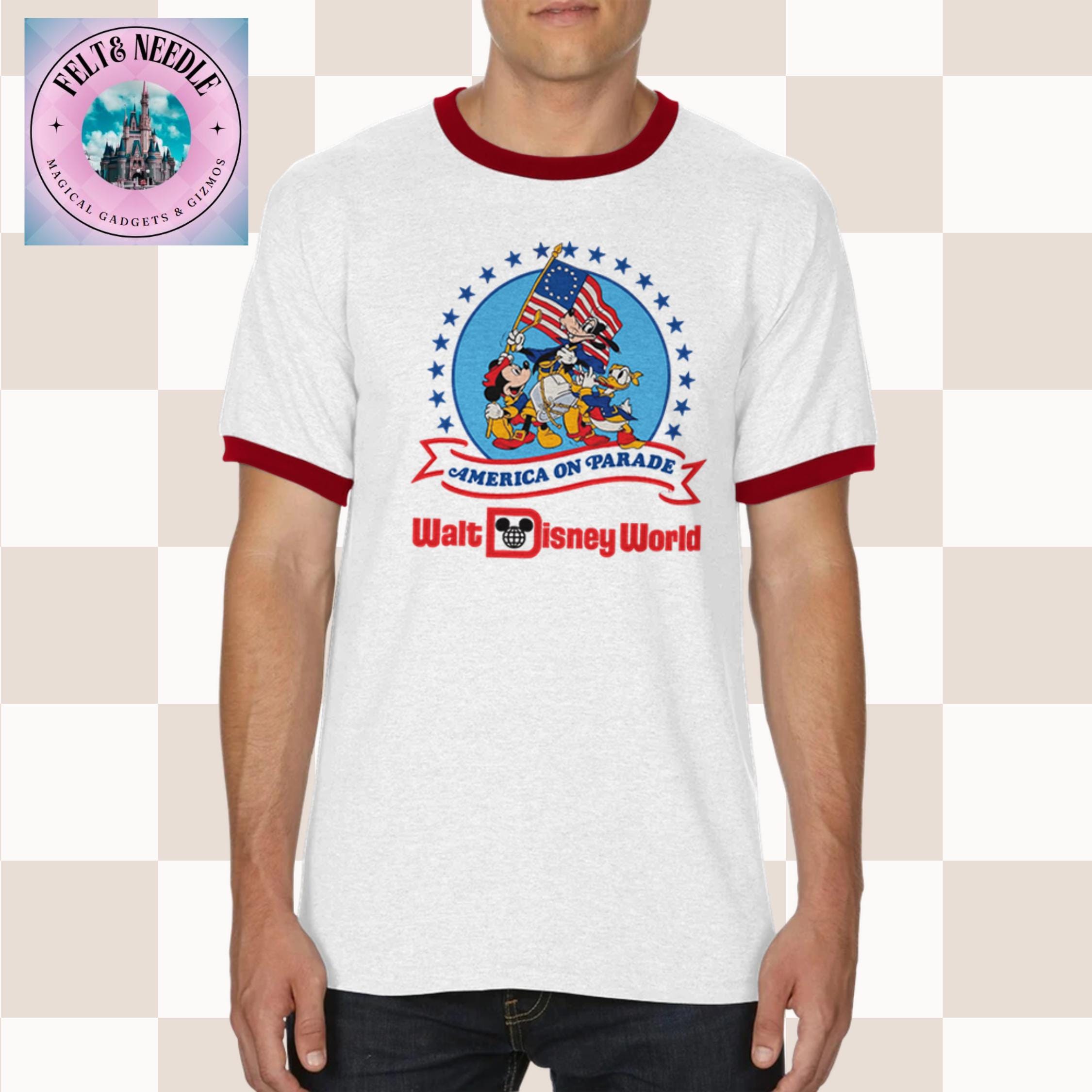 Vintage Style Disney Ringer T-shirt | 1970s America on Parade With ...