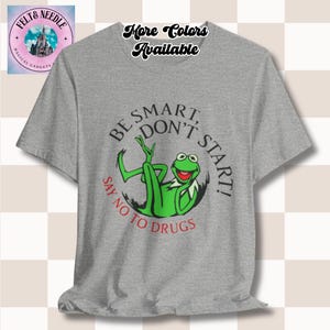 Retro D A R E Kermit the Frog Tee, Muppets Retro 80s Graphic Tshirt, Unisex Jersey Shirt, Muppets Fan Gift, Nostalgic Pop Culture Top, Short