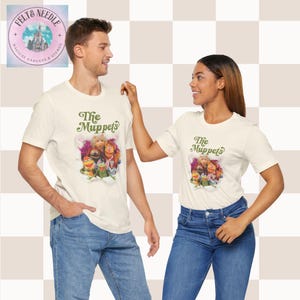 Retro Vintage The Muppets Unisex Tee Shirt, Kermit Miss Piggy Fozzie Animal, Short Sleeve T-Shirt, Gift for Muppet Fans, 70s 80s TV Show Top image 6