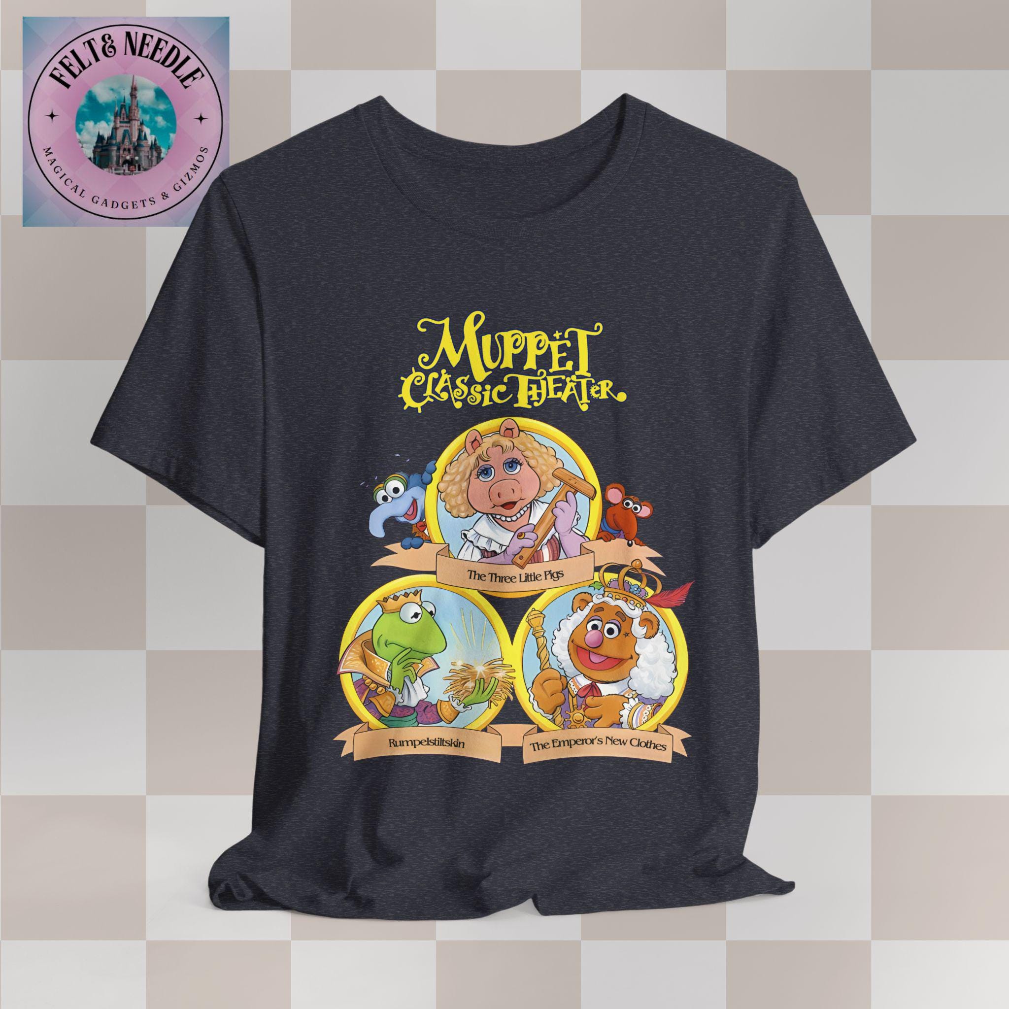 Muppet Classics Theater Unisex Tee, Miss Piggy Kermit 90s
