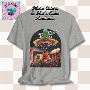 Disney World Muppet Vision 3D T-Shirt, 90er Jahre Retro Kermit Fozzie Bear Shirt, Unisex Jersey, Kurzarm, Disney Fans Geschenk, MGM Studios Merch,