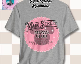 Koszulka Disney Main Street Mom's Club, Koszulka z napisem „Fiskalnie nieodpowiedzialna”, Zabawna koszulka Disney, Koszulka unisex Disney, Koszulka Disney World Vacation, Disney