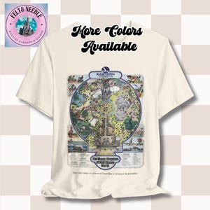 Vintage Disney World Magic Kingdom Karte T-Shirt, 70er 80er Jahre Reisewerbung T-Shirt, Retro Magic Kingdom Shirt, Walt Disney Urlaub Top