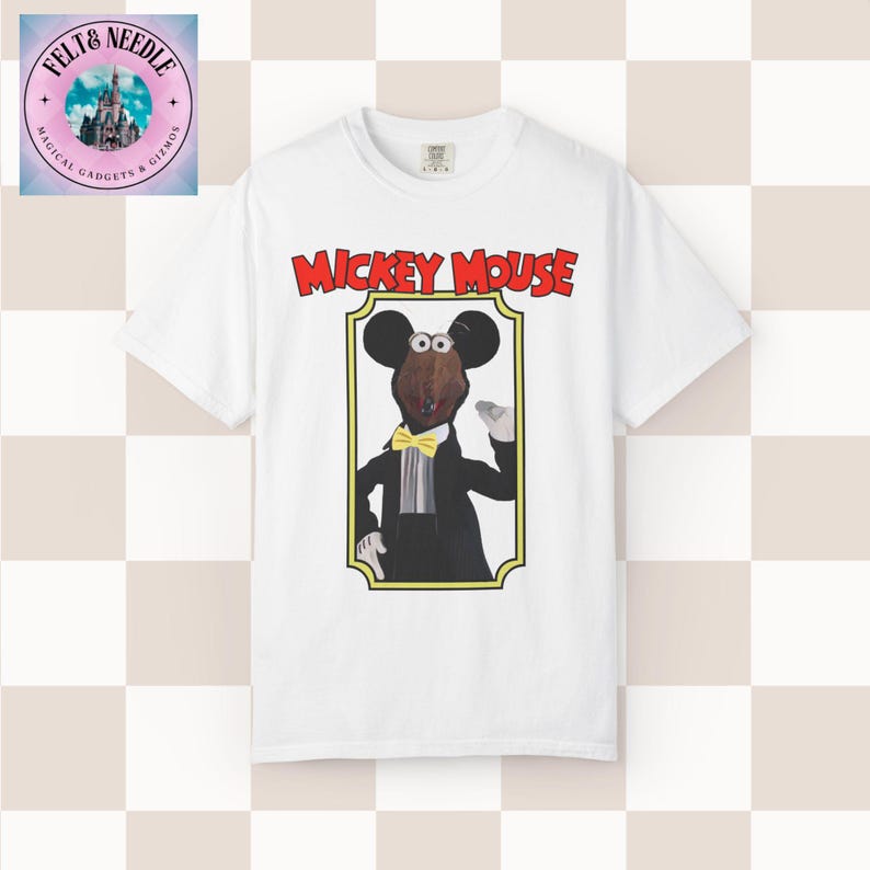 Comfort Colors Rizzo the Rat Mickey Mouse Muppet Vision 3D T-shirt | Disney World White