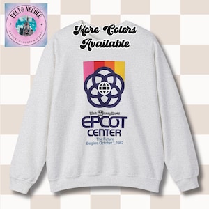 Vintage Inspired Epcot Center Grand Opening Crewneck Sweatshirt, Retro 80s Design, Unisex Hoodie, October 1 1982, Vintage Colors, Epcot Logo