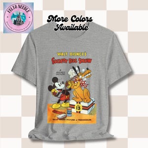 Vintage Mickey and Pluto Disney Tee, Unisex Short Sleeve T-Shirt, Classic Cartoon Graphic Shirt, Retro Poster Print, Disney dog Lover Gift,